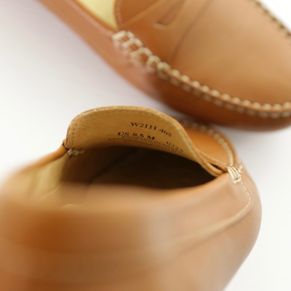 Samuel Hubbard Free Spirit Driver Tan 100% Leather Slip On Loafers Womens 8.5M - Picture 7 of 9